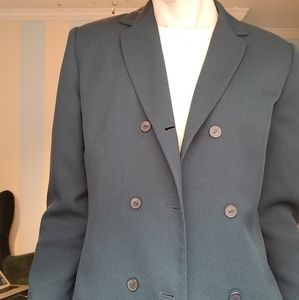 Pret-a-porter double breasted teal blazer